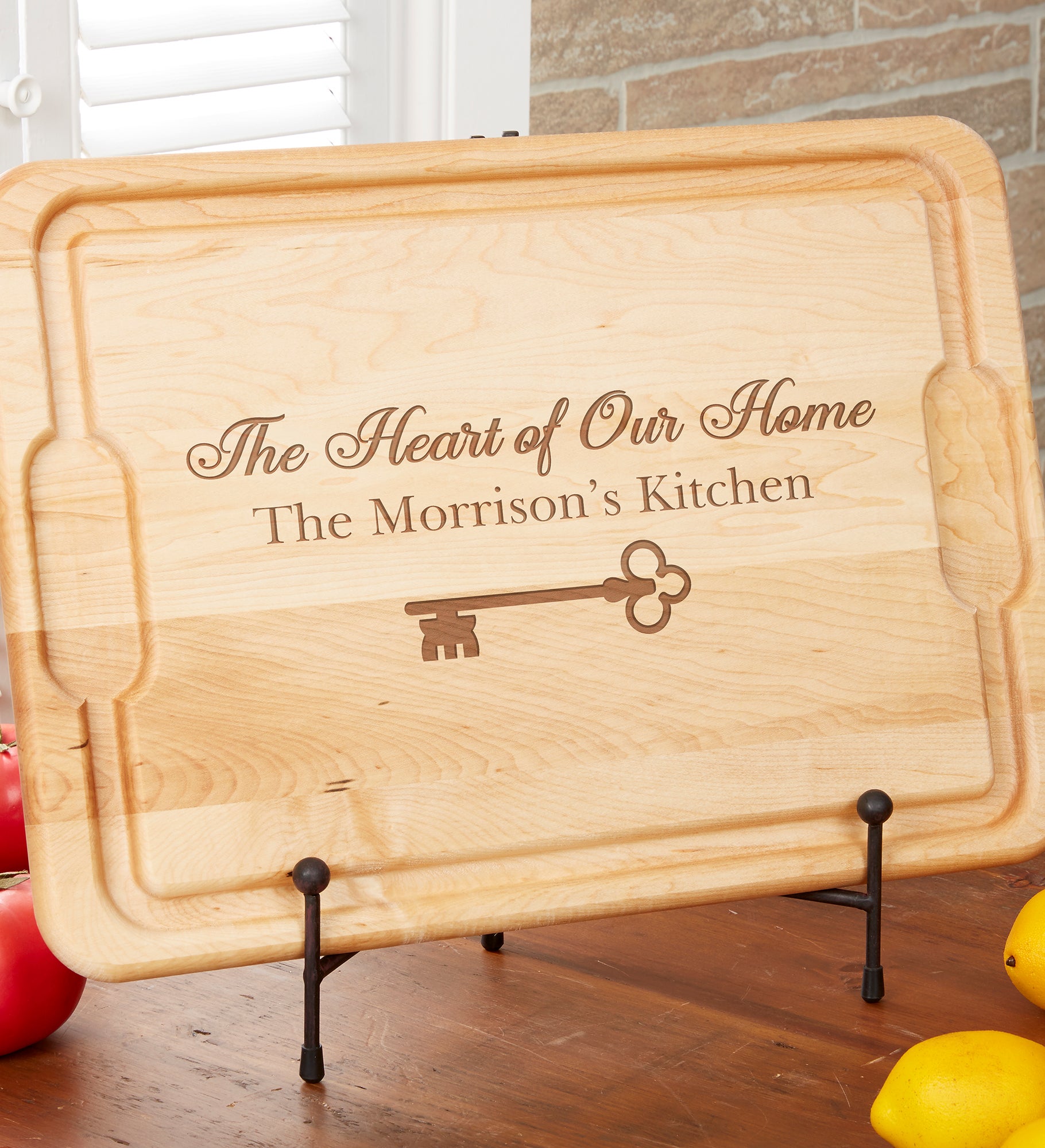 Key To Our Home Personalized Hardwood Cutting Board